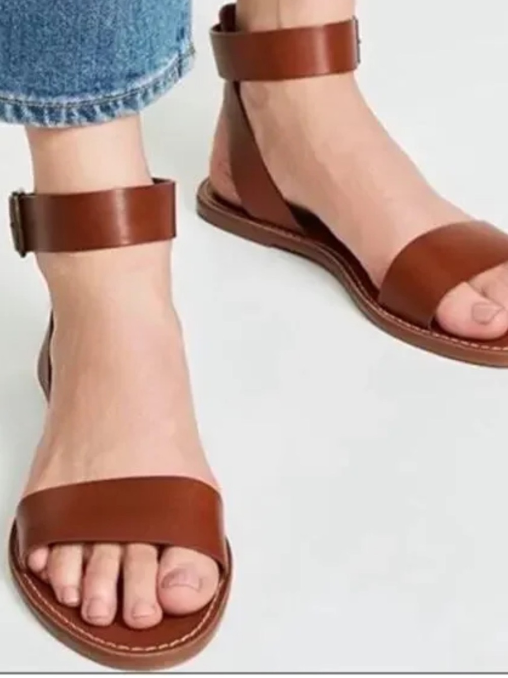 Madewell Leather Ankle-Strap Sandals